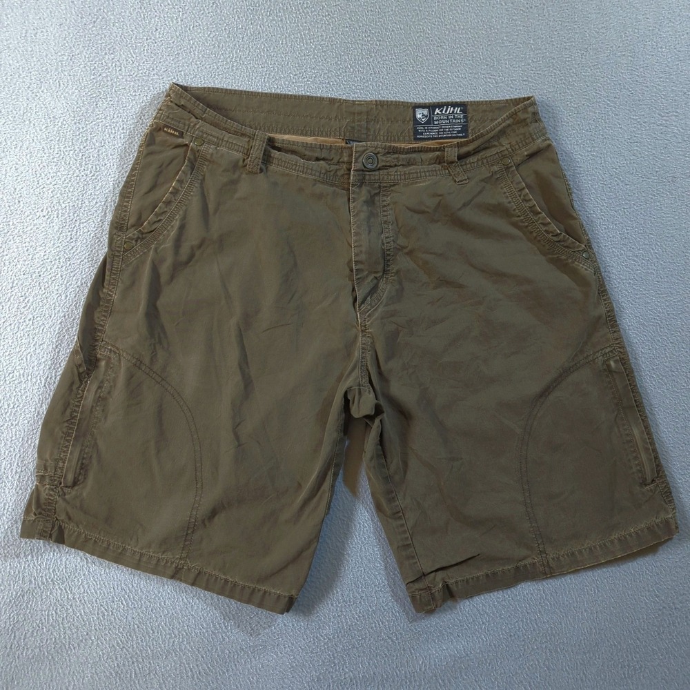 Kuhl Ramblr Shorts Mens 36 Brown Vintage Patina Dye Hiking Outdoor